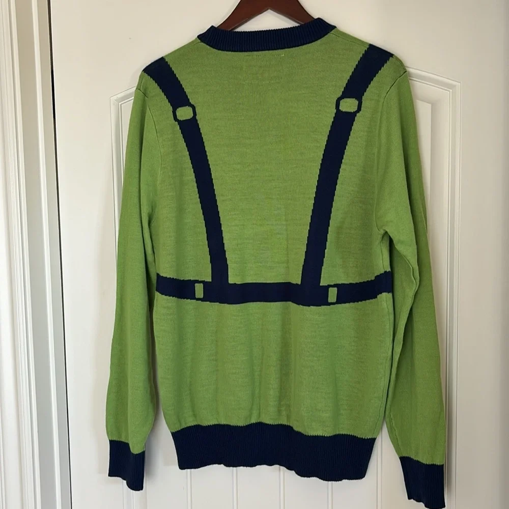 Tipsyelves Green Blue Funny‎ Ugly Christmas Crewneck Sweater Men’s Size XL NEW